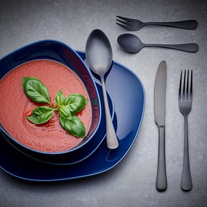 30pcs Silverware Set for 6 | Durable Black and Golden Stainless Steel