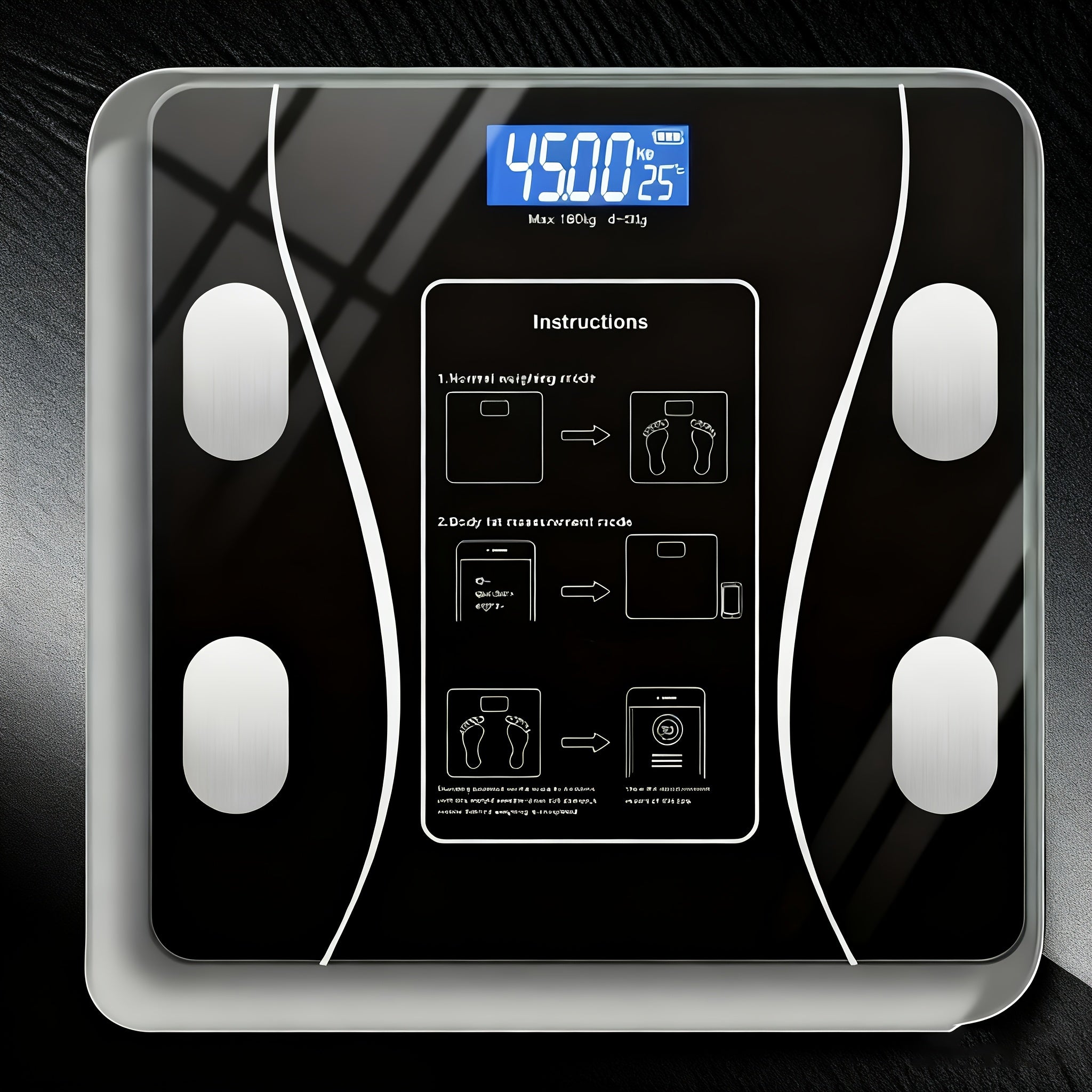 1 Electronic Bathroom Scale, Home Use, 396-pound Digital Scale