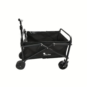 Versatile Collapsible Shopping Cart with Adjustable Height And 360° Non-Slip Wheels