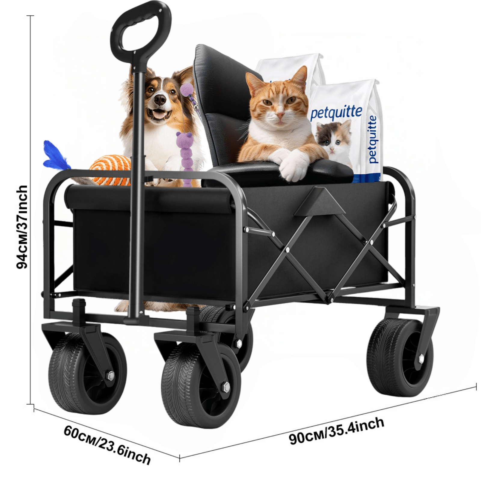 Heavy Duty Folding Camping Shopping Cart, Large Capacity