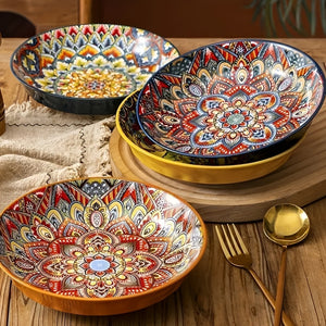 1/2/4pcs | 8" Colorful Ceramic Plates