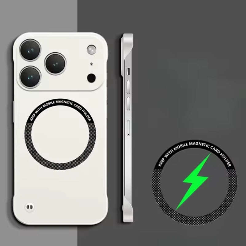 Case Designed for iPhone Series Featuring a Magnetic Frameless Hard PC Construction