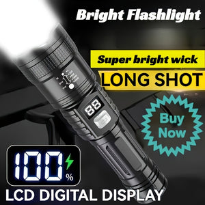 P900 LED Tactical Flashlight | High Brightness Zoom Flashlight