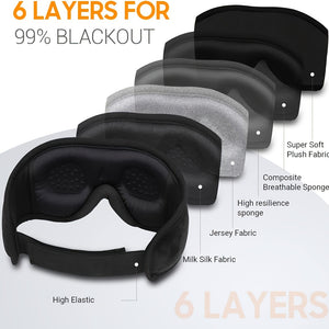 1pc Wireless Sleep Mask with Wireless 5.2, Built-in Headphones