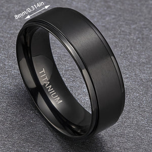 8MM titanium steel ring