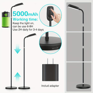 Wireless Floor Lamp, Portable Rechargeable Reading Light