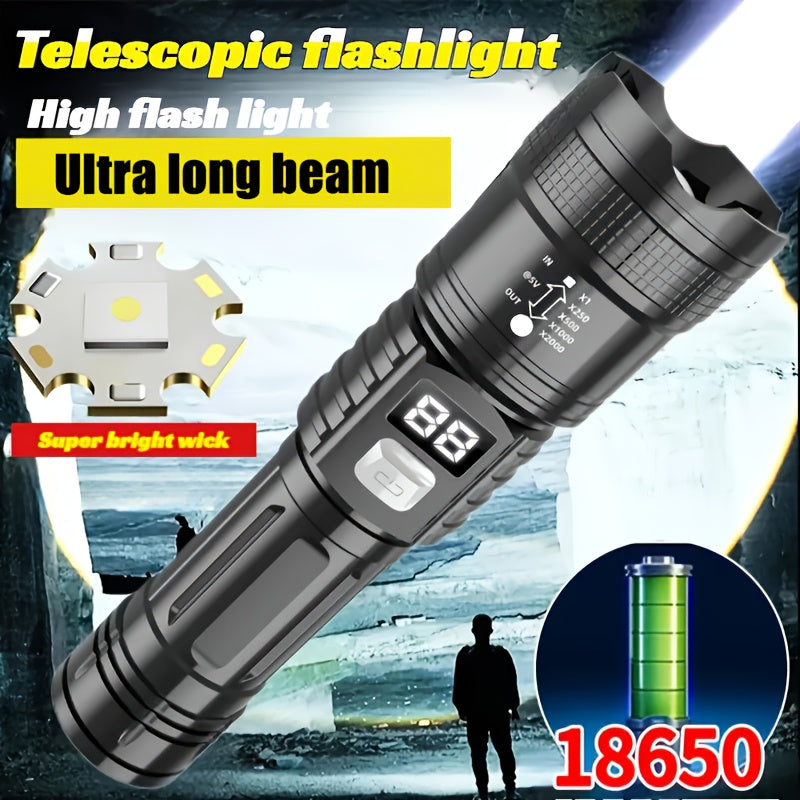 P900 LED Tactical Flashlight | High Brightness Zoom Flashlight