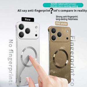 Phone Case Luxury Metallic Paint Magnetic Edge-Less iPhone Case