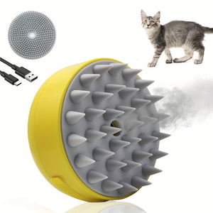 Cat Paw / Lemon Dual Options 3-in-1 Electric Pet Steam Brush