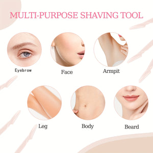 12-Piece Stainless Steel Trimmer Razor with Protective Case, for Men and Women