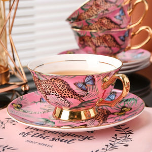 European Retro Luxury High-end Bone China Coffee Cup Ceramic