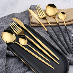 16pcs Stainless Steel Thin Portuguese Cutlery Set