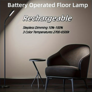 Wireless Floor Lamp, Portable Rechargeable Reading Light