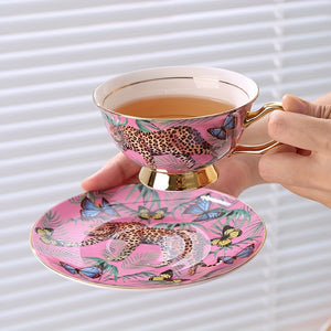 European Retro Luxury High-end Bone China Coffee Cup Ceramic