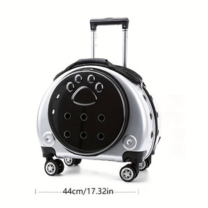 Dual-Shoulder Pet Stroller with Transparent Space Capsule Design | For Two Cats or Small Dogs