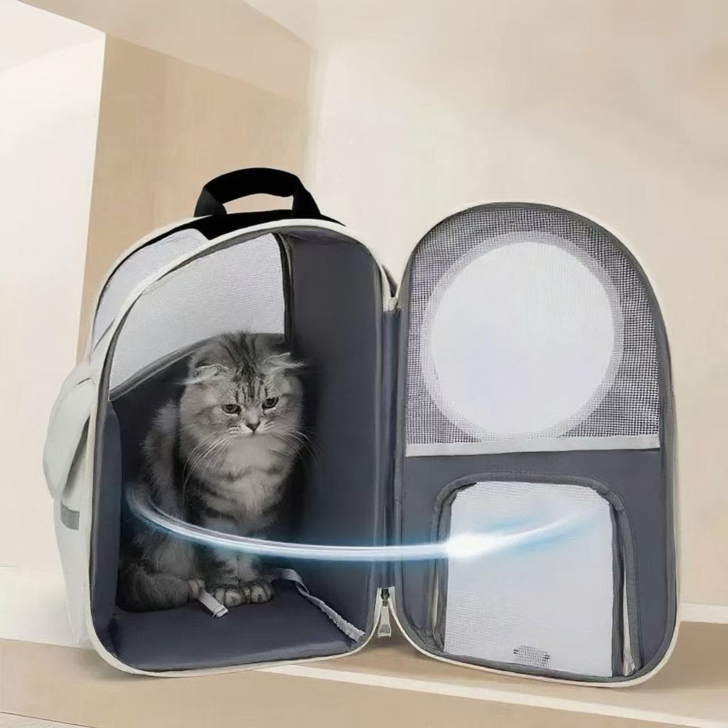 2-in-1 Pet Backpack Carrier with Wheels - Travel Backpack or Wheeled Suitcase for Cats & Small Dogs