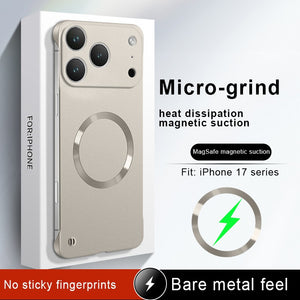 Phone Case Luxury Metallic Paint Magnetic Edge-Less iPhone Case