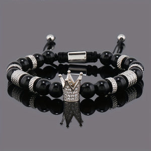 Royal Golden Crown Charm Men Bracelet