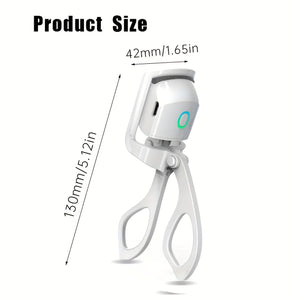 ABS Electric Eyelash Curler - Long-Lasting Curling Device with USB Rechargeable Battery
