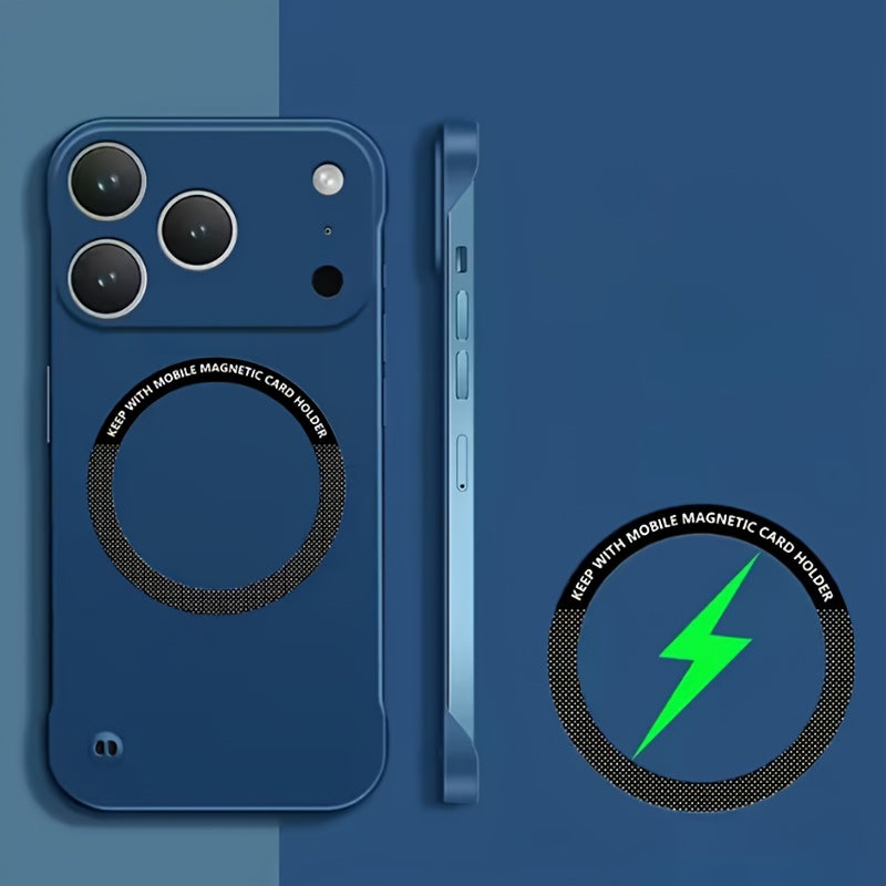Case Designed for iPhone Series Featuring a Magnetic Frameless Hard PC Construction