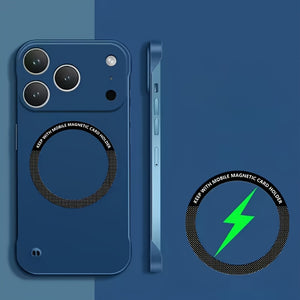 Case Designed for iPhone Series Featuring a Magnetic Frameless Hard PC Construction