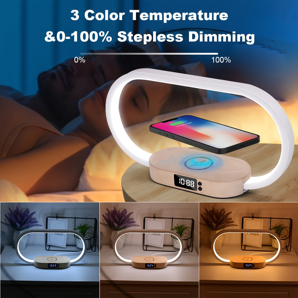 For iPhone And Multiple Functional Wireless Charger Pad Table LED Table Under Desk Lamp