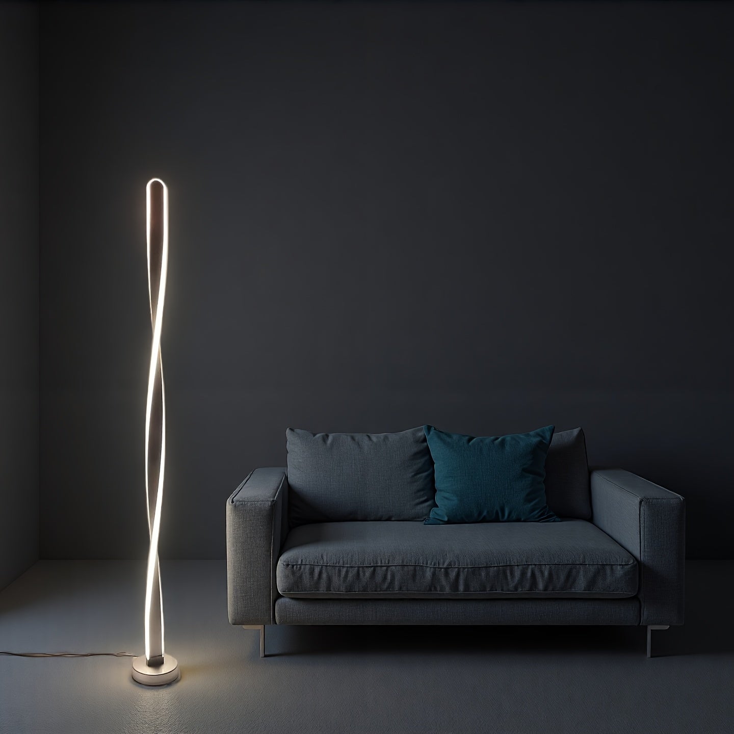 Creative Modern Minimalist Silver Spiral Floor Lamp