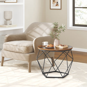 Coffee Table Set Of 2, Round Coffee & Side End Table