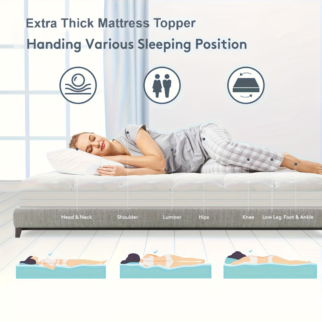 Ultra-thick Cooling Mattress Protector, Deep Pocket (8-21 Inches)