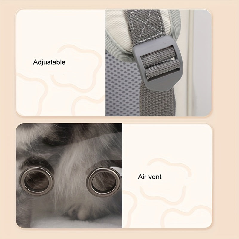 1pc Portable Pet Carrier, Lightweight And Foldable, Stylish And Breathable