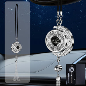 Elegant Crescent Moon Car Charm - Zodiac Series