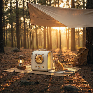 Winter Warm Cat Backpack for Small Pets - Portable Foldable Pet Carrier