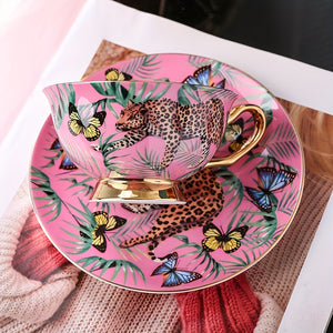 European Retro Luxury High-end Bone China Coffee Cup Ceramic
