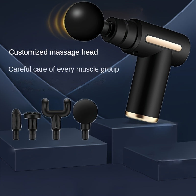 1pc Powerful Cordless Massage Gun with LED Display - Deep Tissue Muscle Relaxer