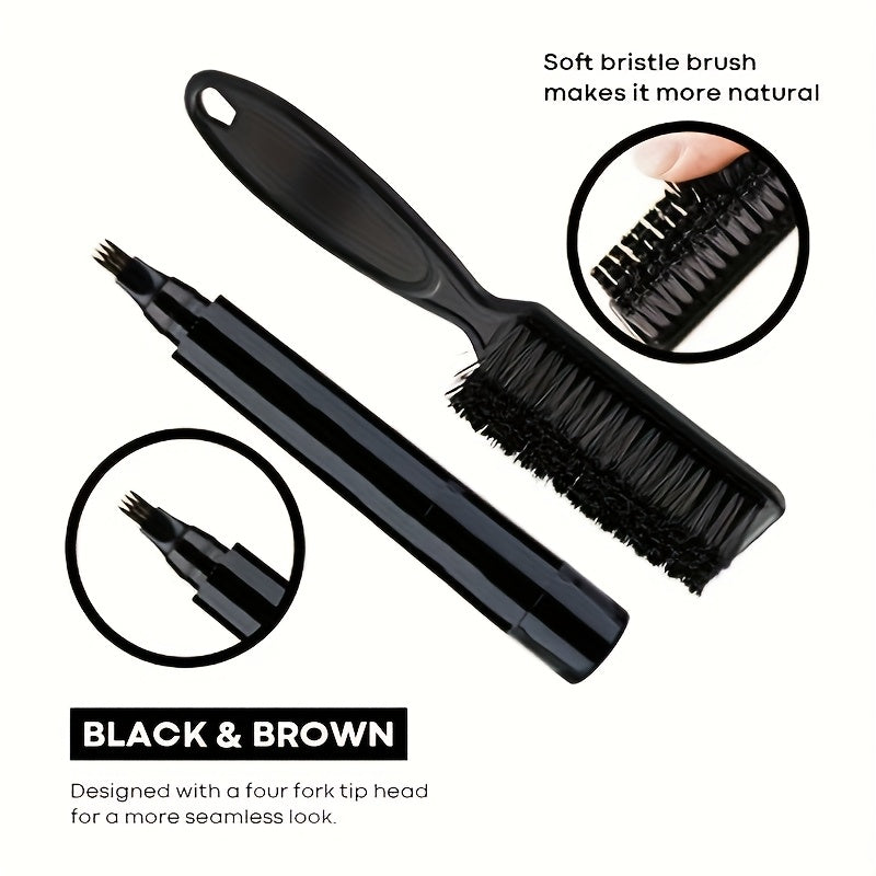 4/8 Pack Men's Beard Filling Pens, Long-Lasting Beard Pen Set with Brush