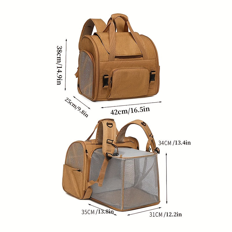 Backpacks for Transporting Cats, Expandable Design with Breathable Mesh