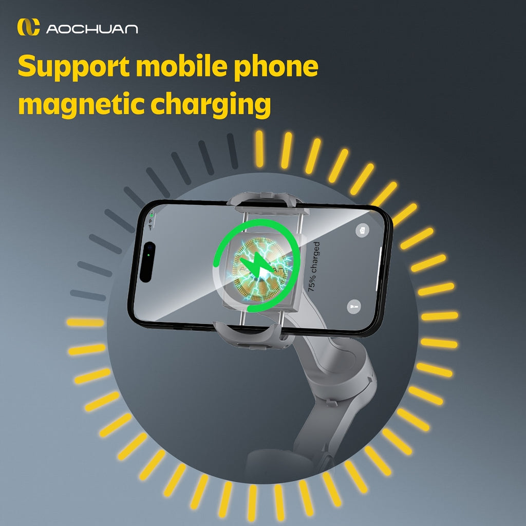 Smart XPro Cell Phone Gimbal Mount | Wireless Charging Support App Black