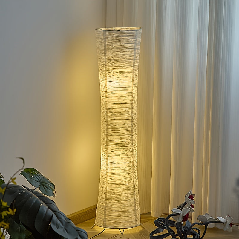 Floor Lamp Metal Tripod Base Slender Waist Design