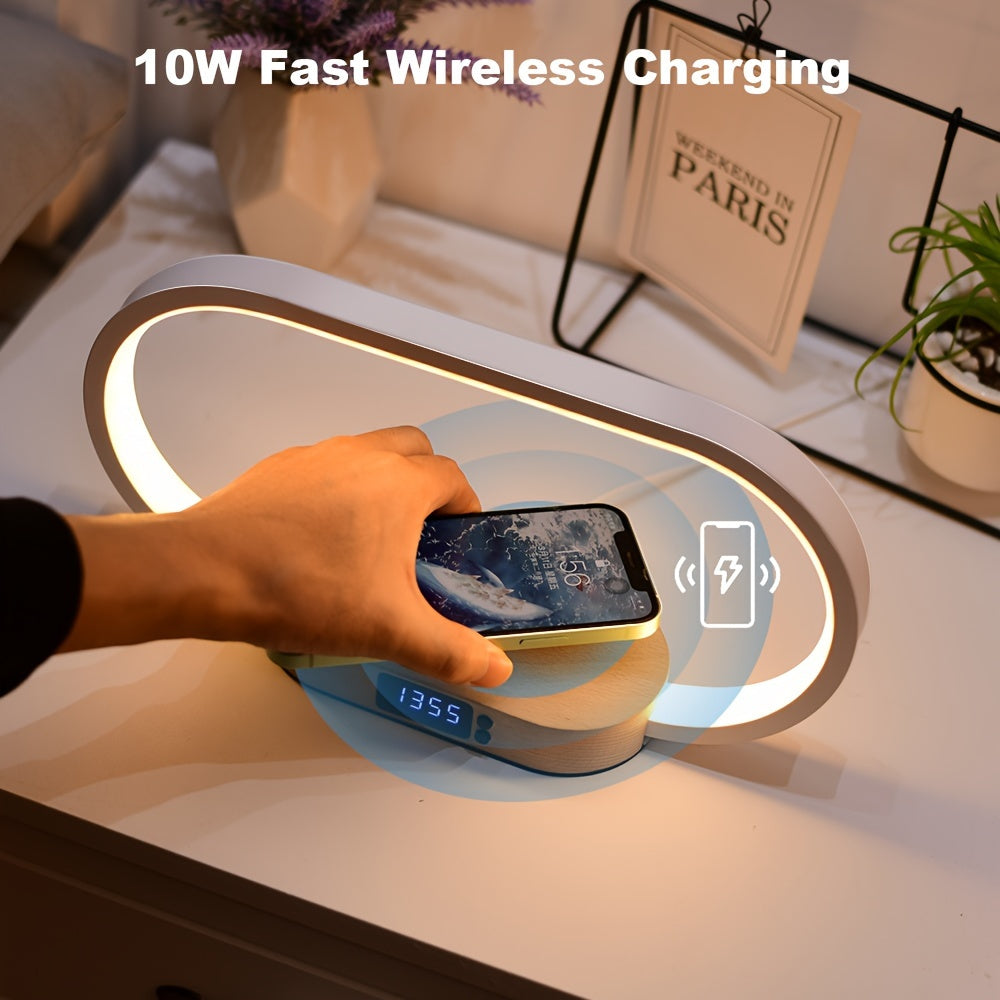 For iPhone And Multiple Functional Wireless Charger Pad Table LED Table Under Desk Lamp