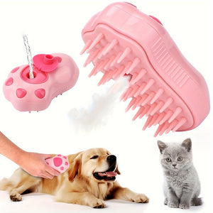 Cat Paw / Lemon Dual Options 3-in-1 Electric Pet Steam Brush