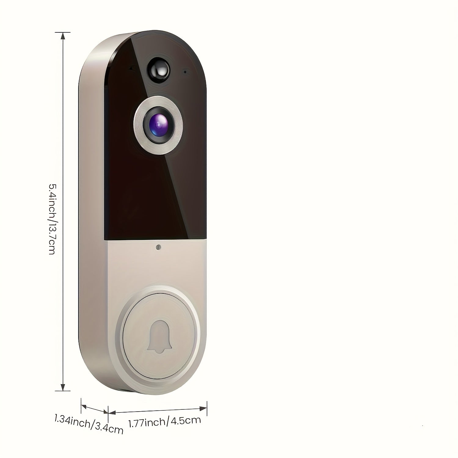 Wireless 1080P Surveillance Doorbell, 2.4G Wireless Video Is Clear. USB Charging
