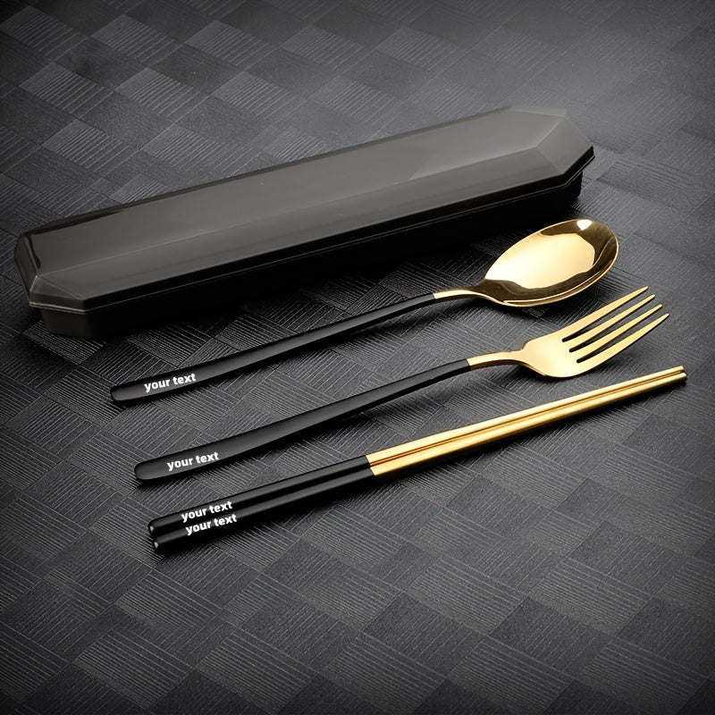 304 food grade stainless steel portable tableware set