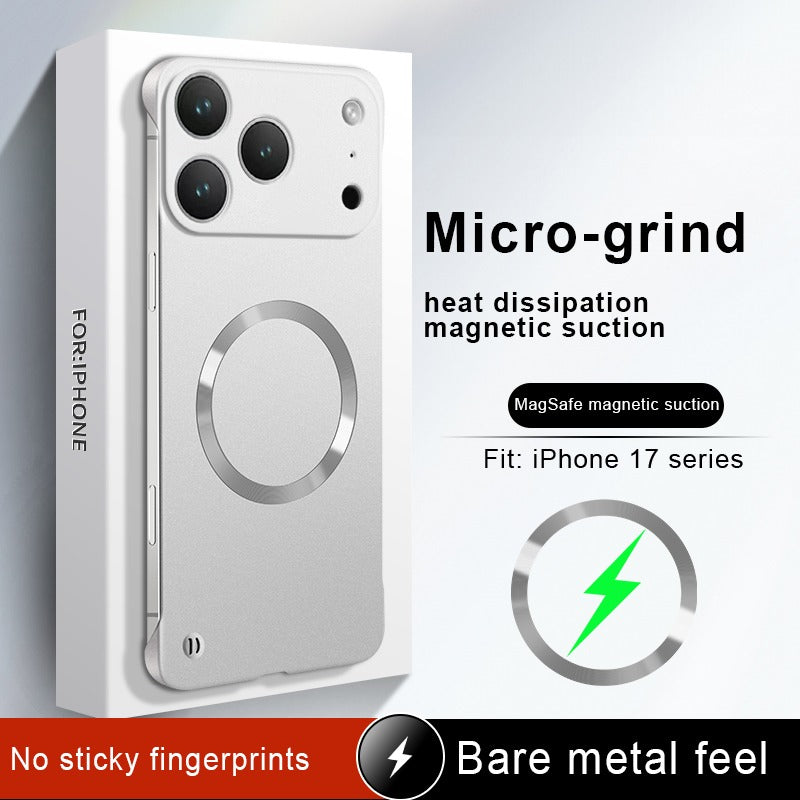 Phone Case Luxury Metallic Paint Magnetic Edge-Less iPhone Case