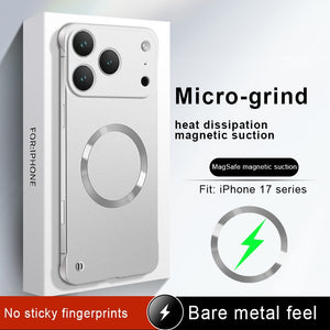 Phone Case Luxury Metallic Paint Magnetic Edge-Less iPhone Case