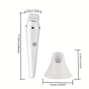 4-in-1 Electric Facial Cleansing Brush with Interchangeable Heads