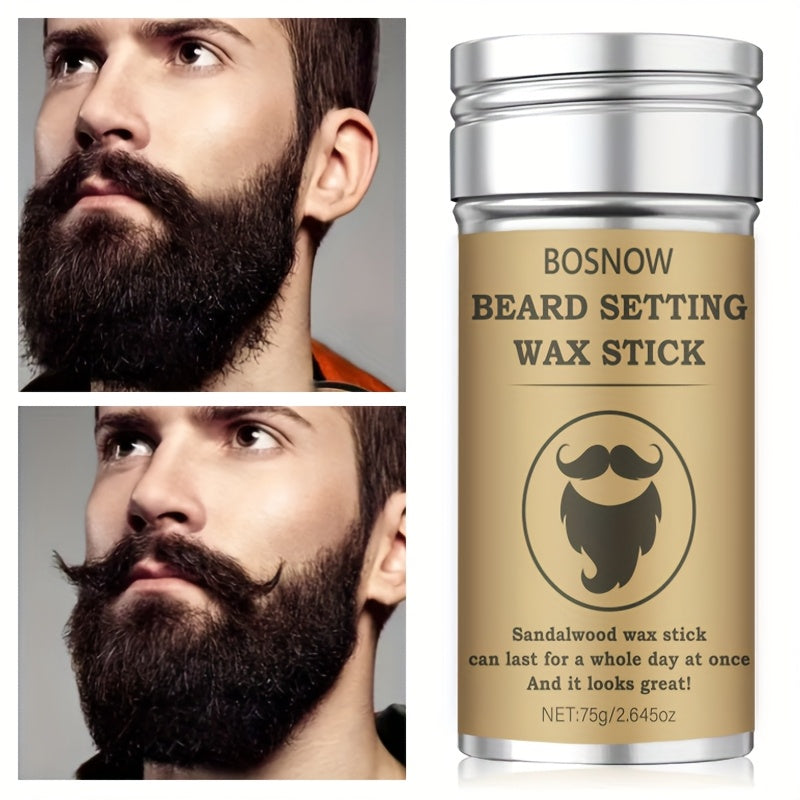 75G Sandalwood Beard Wax Stick, with a Subtle Fragrance. Allowing Beard Care Anytime And Anywhere.