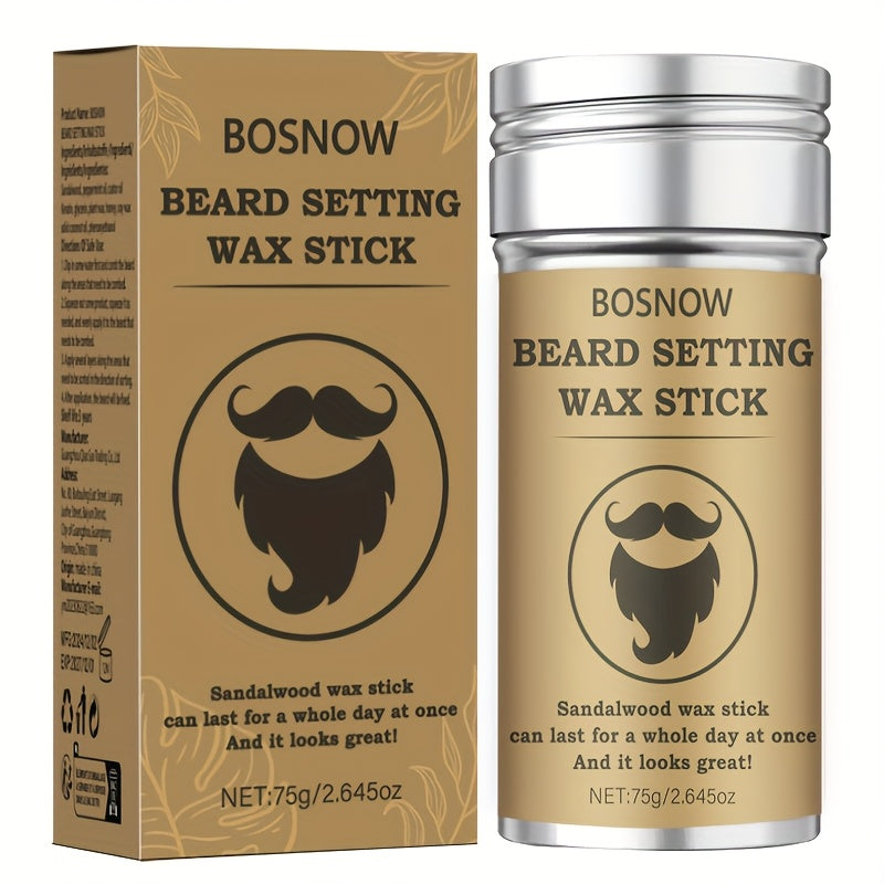 75G Sandalwood Beard Wax Stick, with a Subtle Fragrance. Allowing Beard Care Anytime And Anywhere.