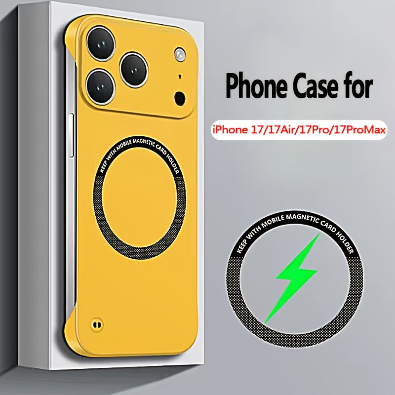 Case Designed for iPhone Series Featuring a Magnetic Frameless Hard PC Construction