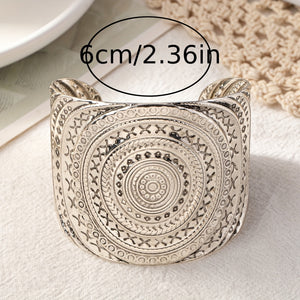 Stylish Bohemian Style Patterned Metal Open Bracelet