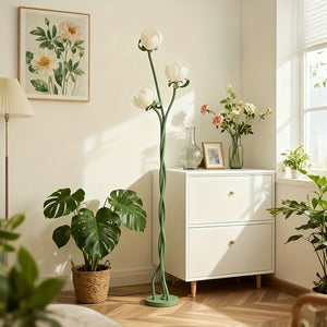 Magnolia Floor Lamp - Adjustable Height, USB-Powered